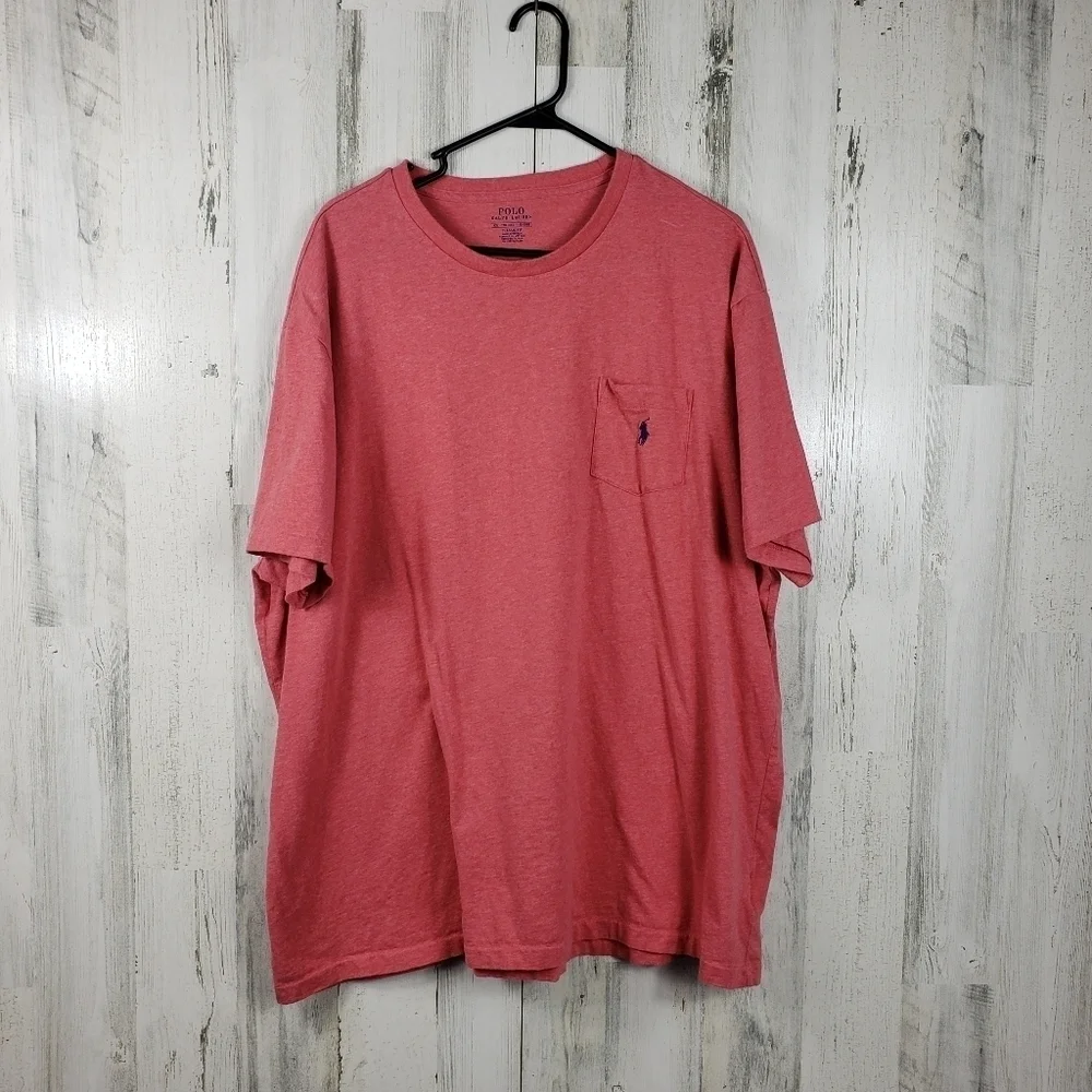 Polo Ralph Lauren classic fit mens pink short sleeve tshirt size XXL